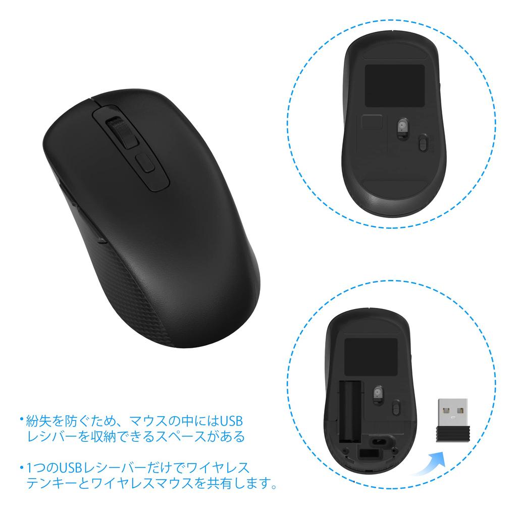 Wireless Numeric Keypad and Mouse Wireless Keypad and DPI Adjustable Wireless Mouse Set with Single USB Number and Compact Numeric Keyboard Set,