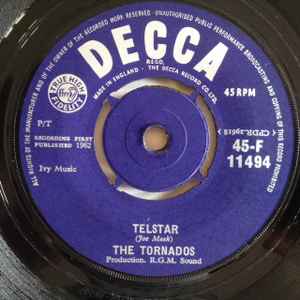7-дюймовая пластинка TORNADOS - Telstar 45F11494 Decca 1962 UK Рок Б/У