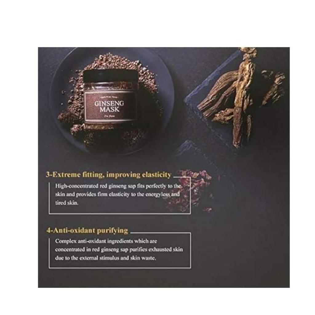 I’m from Ginseng Mask, детокс, эластичность, предотвращение появления морщин, 3,97% экстракт женьшеня, 120 г, 4,23 унции