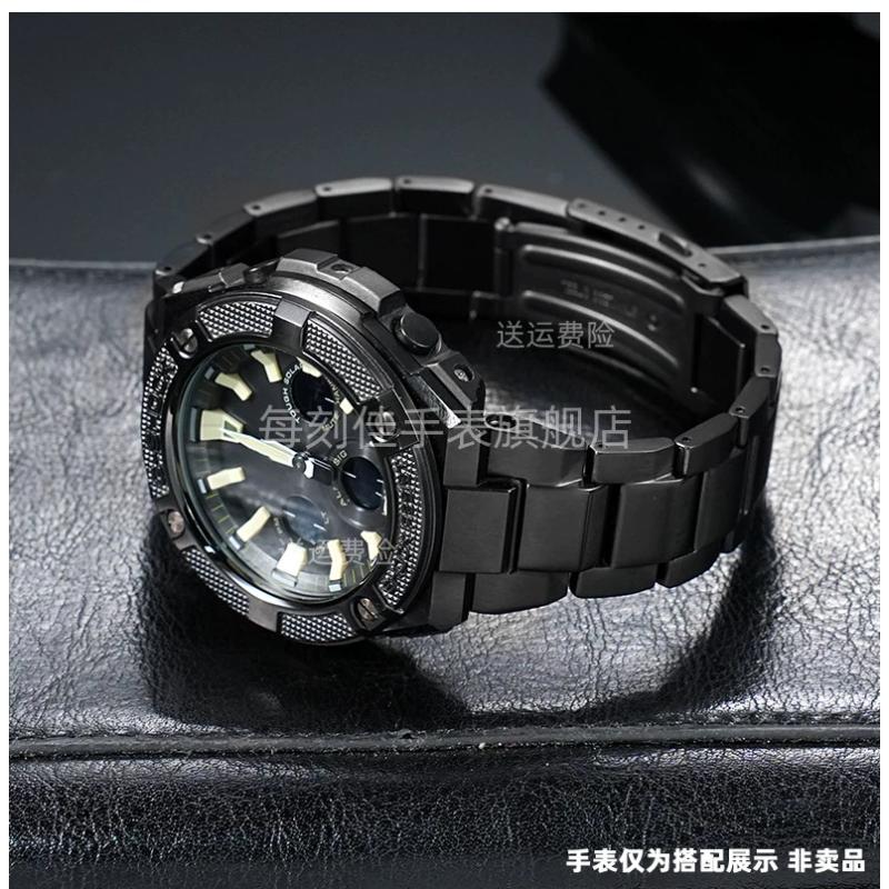 Для Casio G-SHOCK Steel Heart Металлический ремешок для часов GST-W300G 400G S130 GST-B100 GST-210 Цельнометаллический ремешок для часов из нержавеющей стали Аксессуары