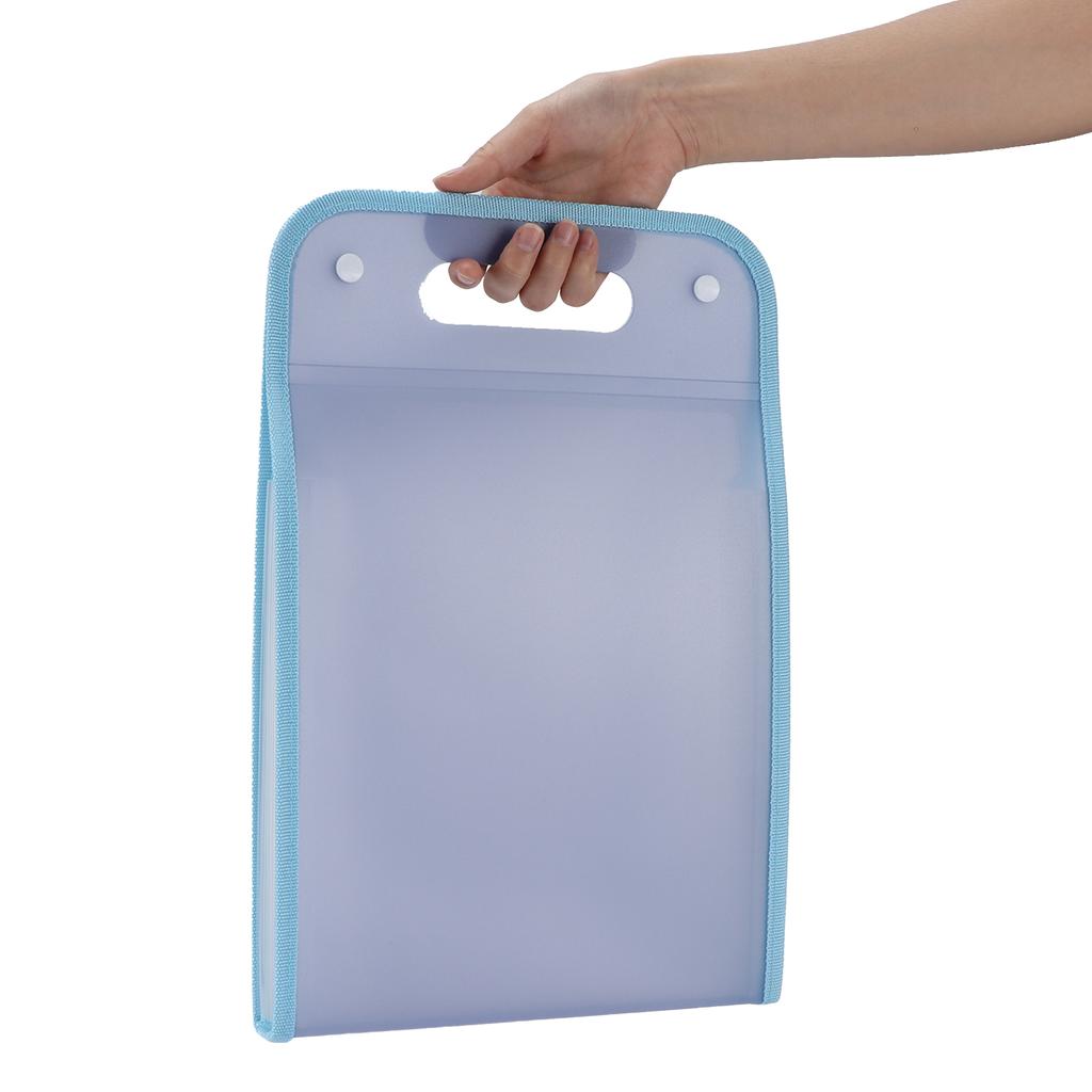 Accordion Folder 13 Layers Large Capacity Easy Store Waterproof Antifouling File Folders for Organize FilesStar Blue
