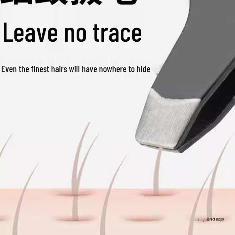 White Hair and Beard Plucking Tweezers with Eyebrow Clip