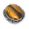 Натуральный камень Тигровый глаз Ручная работа Серебро 925 пробы Ювелирное кольцо Размер 6 z3W57