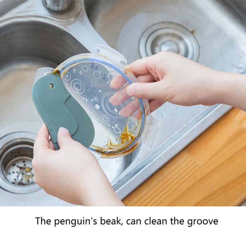 Soft Flexible Silicone Penguins Kitchen Scrapers For Baking And Cooking Tasks Dishwasher Safe Cleaning Tool