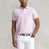 Polo Ralph Lauren SS22 Solid Slim Fit Mesh Вышитая рубашка поло Мужские рубашки поло розового цвета MNPOKNI1N821577-650