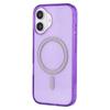 For iPhone 16 Case Compatible with MagSafe 2.0mm PC + TPU Glitter Phone Cover - Purple