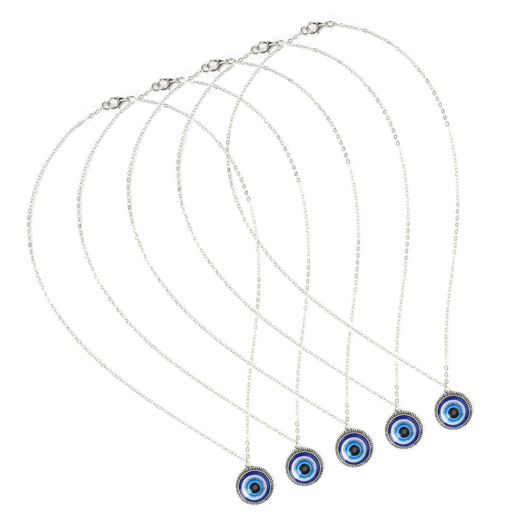 5 шт. турецкое ожерелье с голубым глазом, защита, счастливый кулон, ювелирные изделия, аксессуары, подарки, ремесла