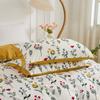 3 шт. Желтый комплект пододеяльника Цветочный чехол для одеяла Кисточки Кантри Комплект для кровати Мягкий Легкий Пуховый Постельный Комплект на Все Сезоны