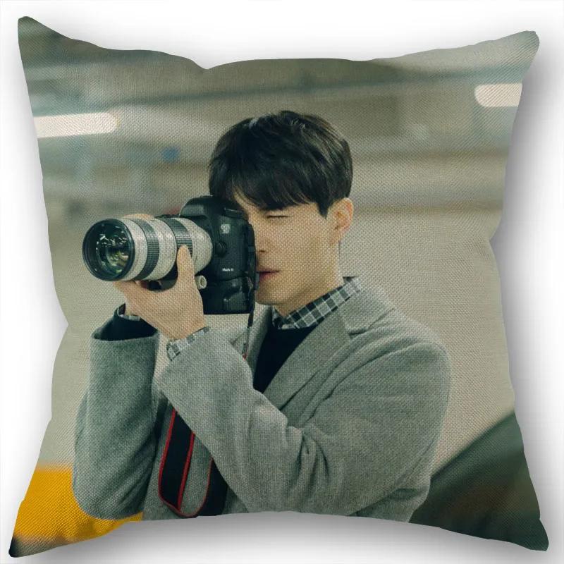 Милая Ли Дон Ук KPOP Наволочка Хлопково-льняная ткань Квадратная наволочка на молнии Новая 45X45см Свадебная декоративная наволочка 1210