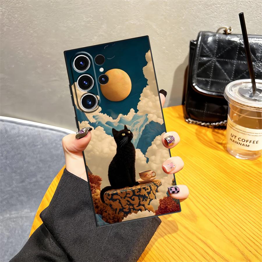 Мультяшный чехол Утка Кошка для Samsung Galaxy S26 Ultra S10 S9 Note 20 8 9 10 S24 S25 Plus S21 FE S20 Ultra S23 Funda Чехол для телефона