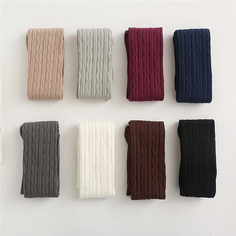 1 пара теплых и стильных вязаных носков выше колена для женщин, элегантные теплые зимние высокие носки с утолщенным материалом для йоги