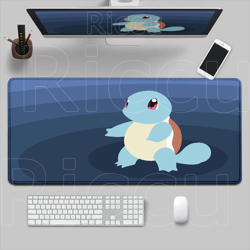 XXL Gaming Laptop Office Convenient Mousepad HD Printing squirtle Anime Desk Carpet Large Lock Edge Pokemon PC Keyboard Tablemat