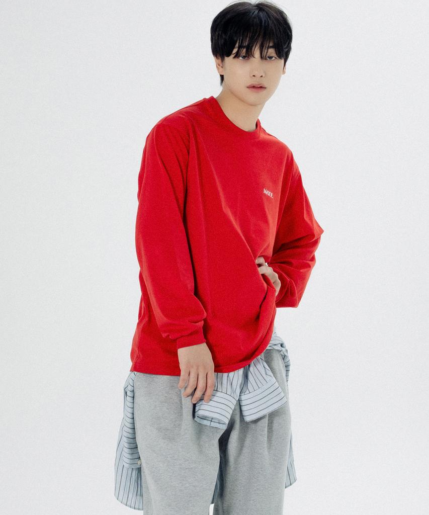 MAYOL Logo Basic Long Sleeve T-Shirt_Red