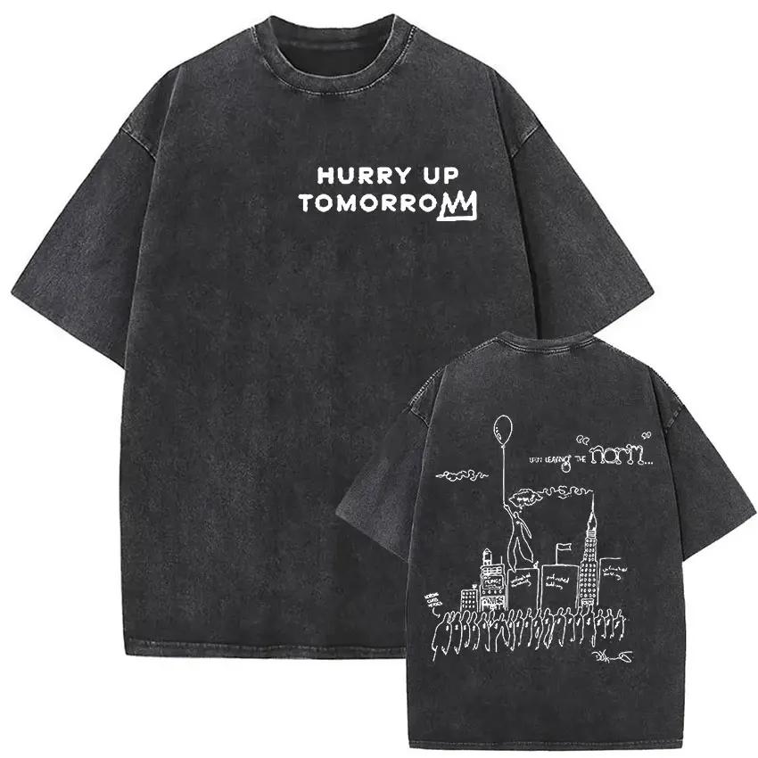 The Weeknd XO Tour Винтажная стираная футболка Мужская и Женская Летняя Хлопковая YK Clothing Повседневная Мода Круглый вырез Короткий рукав Футболка
