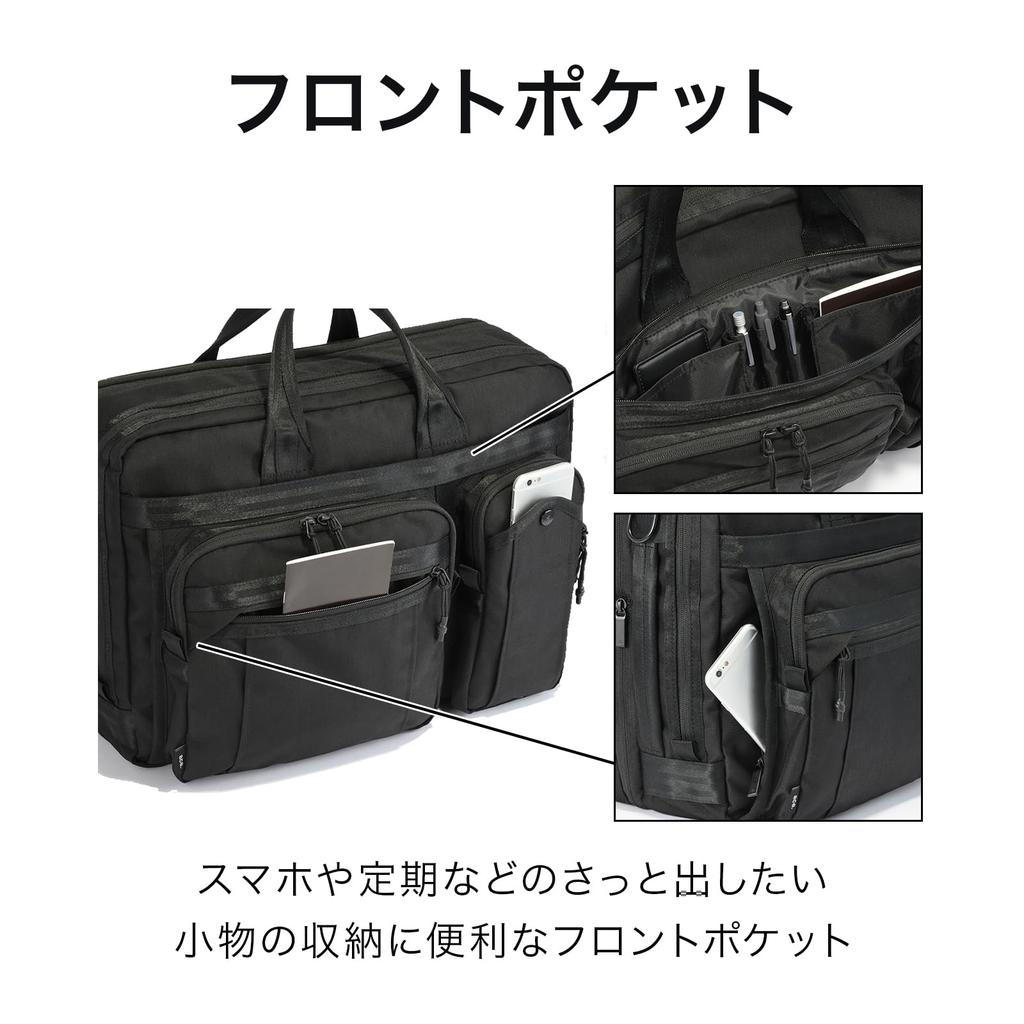 Ace Gene Men's 2-Compartment B4 File Bag, Fits 15.6-inch Laptop, Duramuve Storage, Attaches to Storage, Detachable Shoulder Strap, 22 Pockets,