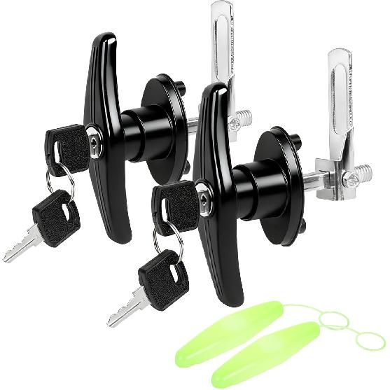 Leer Truck Cap Lock T Handle Latch Replacement - Night Glow T-Handle Lock Kit for Truck Toppers/Camper Shells, Garage Doors & RV Accessories |