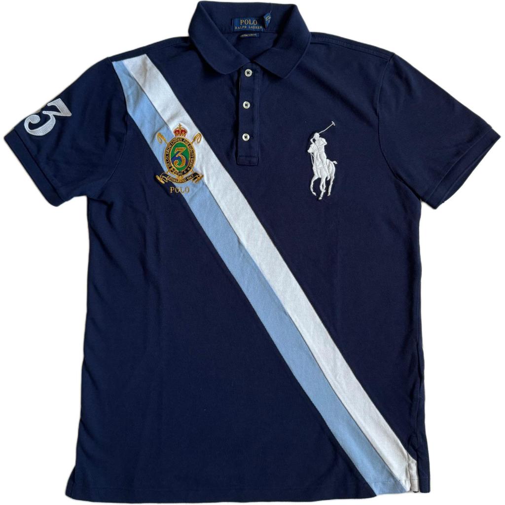 Polo Ralph Lauren Custom Slim Fit Badge Big Pony Embroidered Short Sleeve Polo Shirt Men Tops 710740710-001