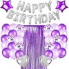 Party Decorations, Purple Rain Curtain Balloon Set, Birthday Atmosphere Decoration