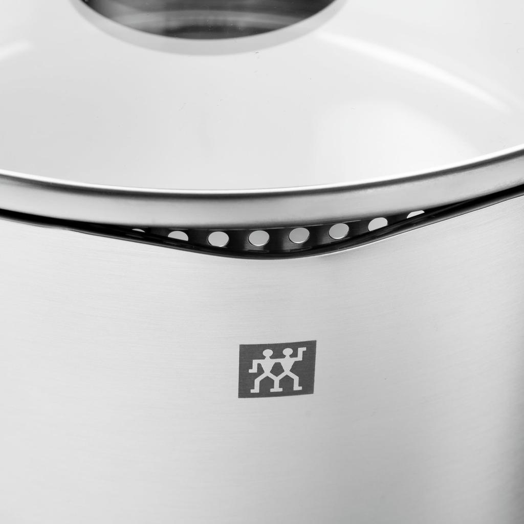 Горшок для тушения ZWILLING, дно из нержавеющей стали, совместимое с IH, японская кастрюля Pouristic "Pouristic 20 см", двуручная, 3-слойная, 3,0 л [Авторизованный продукт]