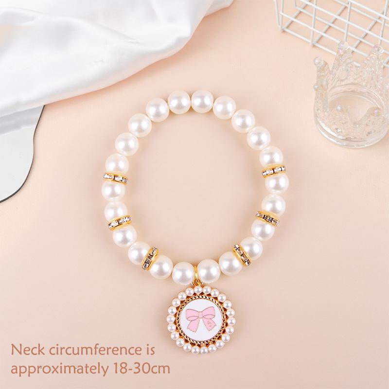 Adjustable Pet Pearl Necklace Cat Dog Pearl Collar Wedding Party Pet Jewelry Accessories Pet Products Pet Birthday Gifts