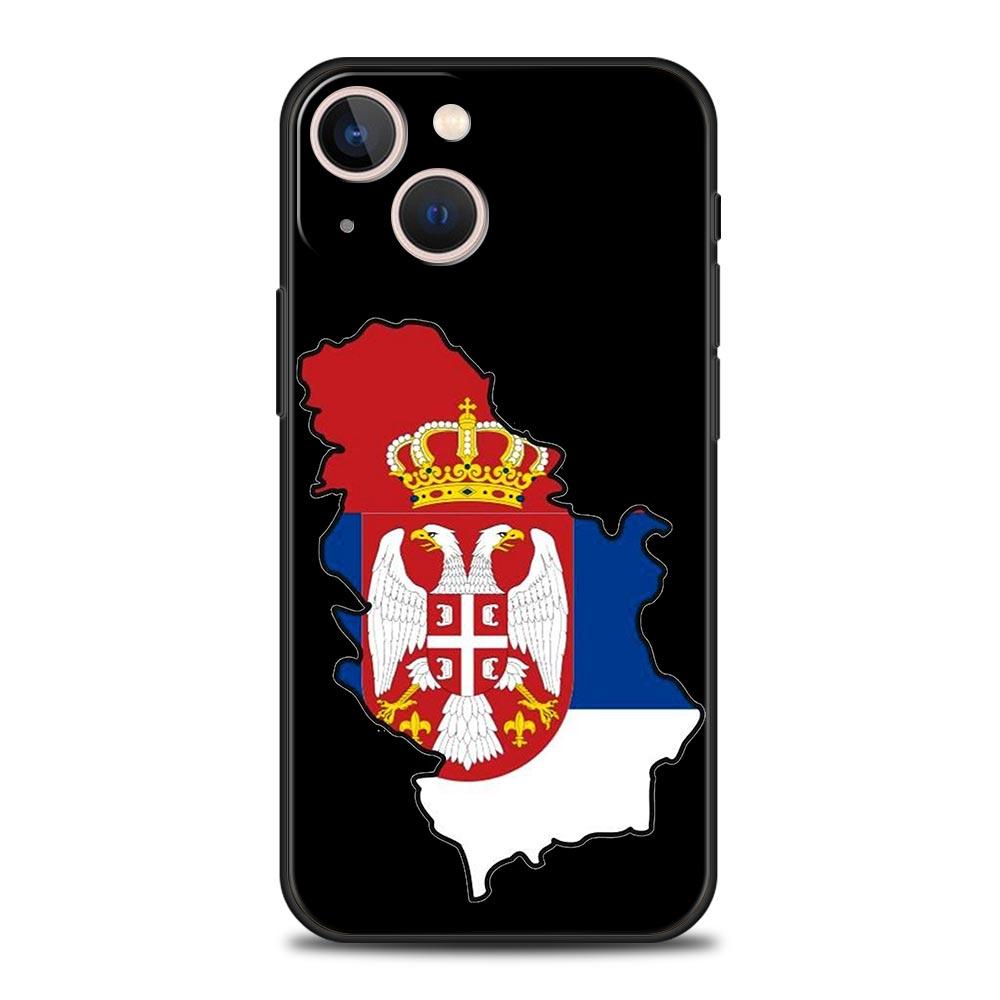 Флаг Сербии Значок Чехол для телефона Для iPhone 16e 15 14 13 12 11 Pro Max XS X XR SE 7 8 Plus Чехол iPhone 16 Мягкий ТПУ Чехол