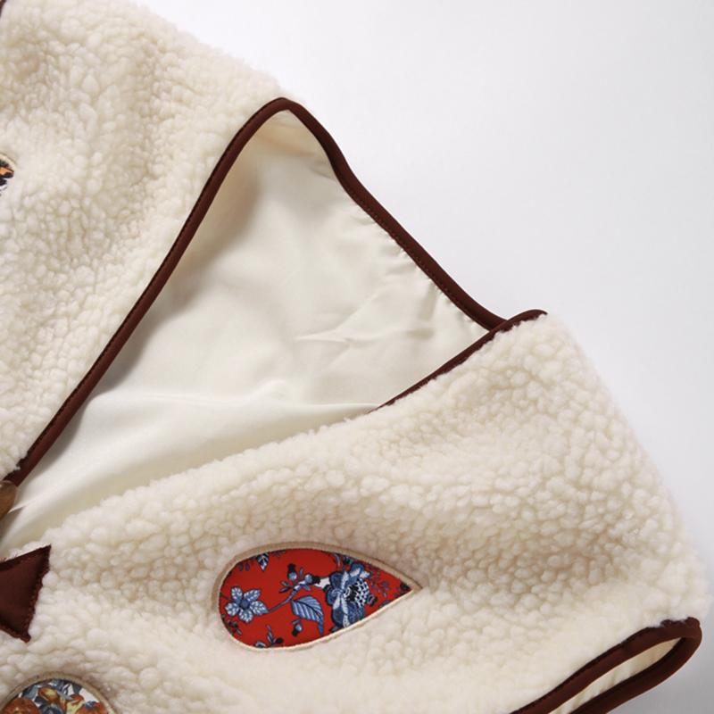 Женский повседневный жилет из овечьей шерсти с принтом, V-образным вырезом, без рукавов, с роговыми пуговицами, карманами, майками, осенний винтажный уличный жилет