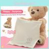 Funny Peek A Boo Teddy Bear Plush Blanket For Kids Perfect For Giggles And Playtime