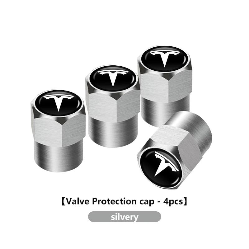 Car Sticker Tesla For Tesla Car Tire Valve Stems Cap Knurling Style Tire Valve Cap Model Y 3 S X Roadster Bonina
