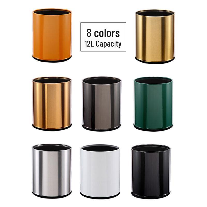 Stainless Steel Double-Layer Luxury Trash Can