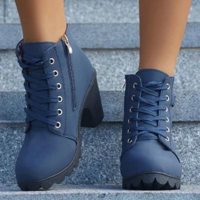 Мода 2024 года Модная женская обувь Женские сапоги на молнии Зимние сапоги с круглым носком Разноцветные леопардовые туфли Короткие бочонки на высоком каблуке Голые сапоги