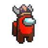 Deform Block Among Us Набор для крафта Brawl Stars Cookie Run Kingdom Super Mario Animal Crossing, 9–25 Viking (красный), Корейские популярные игрушки