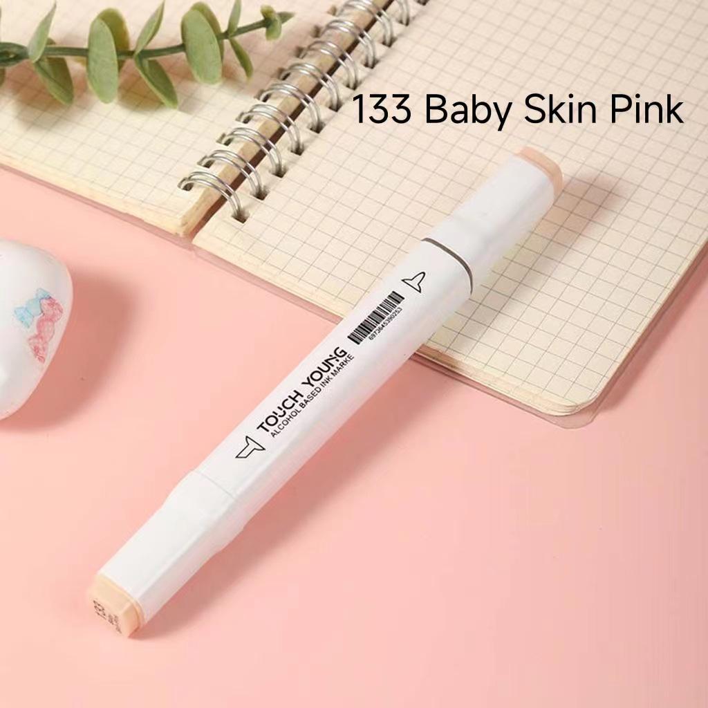 6th Gen Double Tip White Square Barrel Oil-Based Marker for Drawing & Hand-Painting