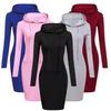 Women Lady Dress Autumn Winter Hood Pullover Loose Casual Sweatshirts Cloth