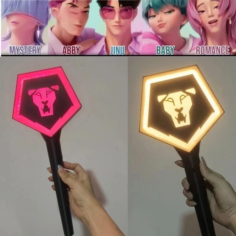 KPop Охотник на демонов Световой жезл Косплей Концертный шестопер Цветные огни Палка для поддержки Группа Хэллоуин Вечеринка Реквизит Аксессуары