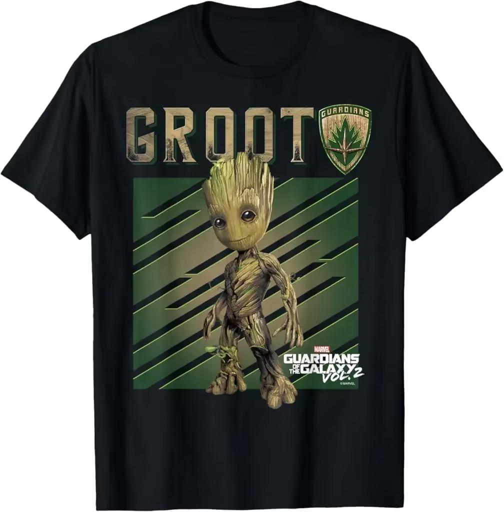 Marvel Guardians Galaxy Rocket Raccoon GROOT Graphic TShirt Black Cotton Tee Fans Comfortable Casual Wear Available All Sizes