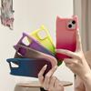 Стильный чехол с милыми кошачьими ушками и градиентом для iPhone 15 14 13 12 11 Pro Max XS X XR 7 8 Plus, мягкая матовая силиконовая задняя крышка