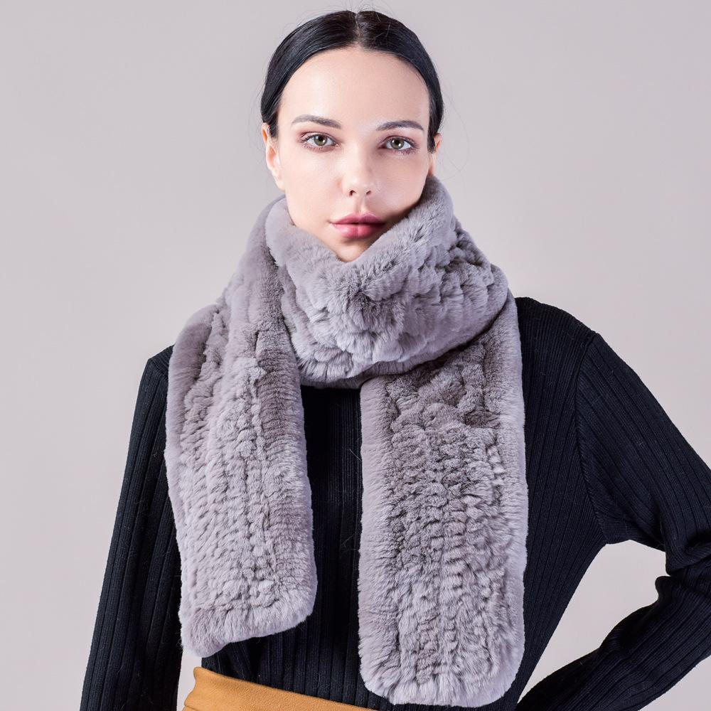 Длинный вязаный плюшевый шарф для тепла и объема, универсальный для женщин зимой