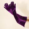 Бархатные длинные перчатки Длинные бархатные перчатки для женщин Оперные перчатки Вечерние перчатки для женщин Формальные перчатки для выпускного вечера Перчатки на локтях