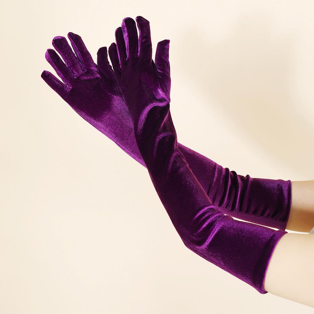 Бархатные длинные перчатки Длинные бархатные перчатки для женщин Оперные перчатки Вечерние перчатки для женщин Формальные перчатки для выпускного вечера Перчатки на локтях