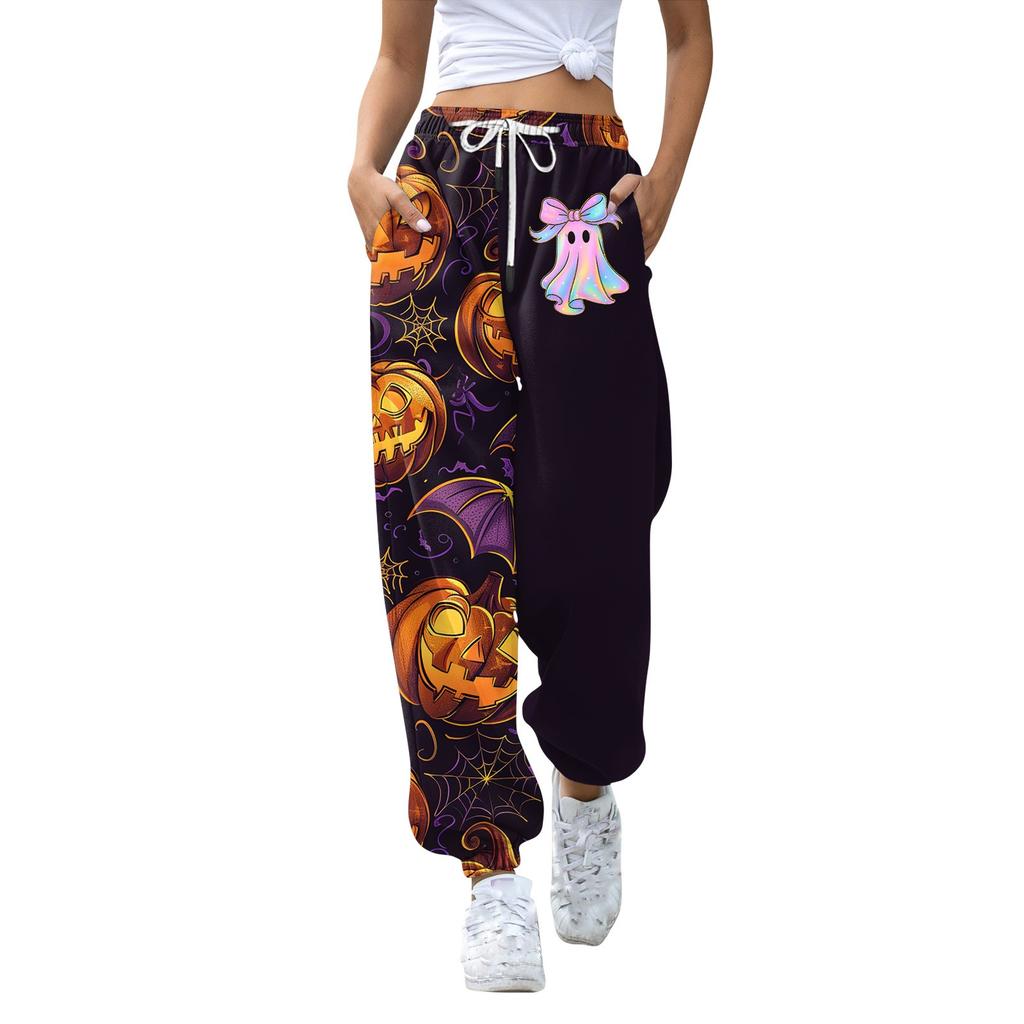 Women's Casual Fashion Sweatpants Halloween Printed Casual Pants