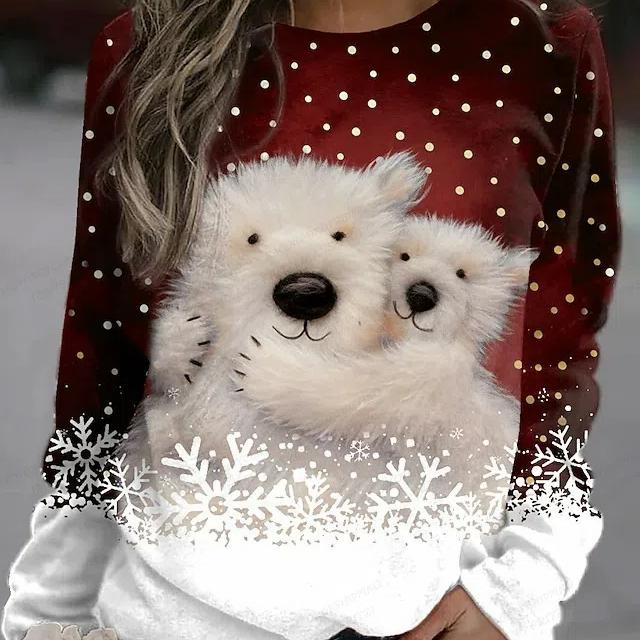 Women's T-shirt Dog 3d Print Sweatshirt T-shirt Women Fashion Crewneck Hoodie Kawaii Animal Sweats Women Tracksuit Girl Coats Sudaderas