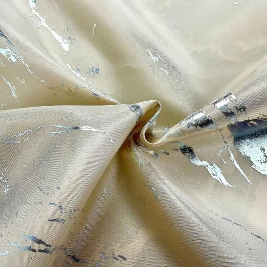 Полиэстеровая занавеска для душа Элегантная серебряная штамповка с мраморным узором Водонепроницаемая занавеска для душа для роскошной ванны