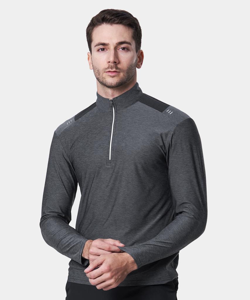 EXTRASPORTY Еженедельная спортивная мужская футболка с длинным рукавом и молнией, Color Block, 4 цвета