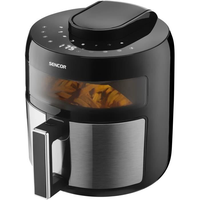 Friteuse sans huile Sencor SFR 5010BK - Panier 5 L - 8 programmes préréglés - 1500 W - Noir