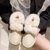 Korean Women Snow Boots Ankle Boots Short Plush Tube Flat Sole 2024 Winter New Simple Retro Bow Platform Warm Casual Cotton Boot