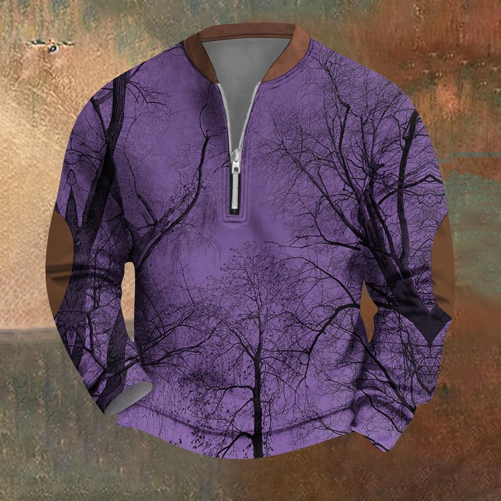 Men's Retro Casual Gradient Printed Sweatshirt