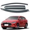 Дефлекторы окон BYD E2 2019 с яркими полосами, Дождевики, Утолщенные боковые дефлекторы