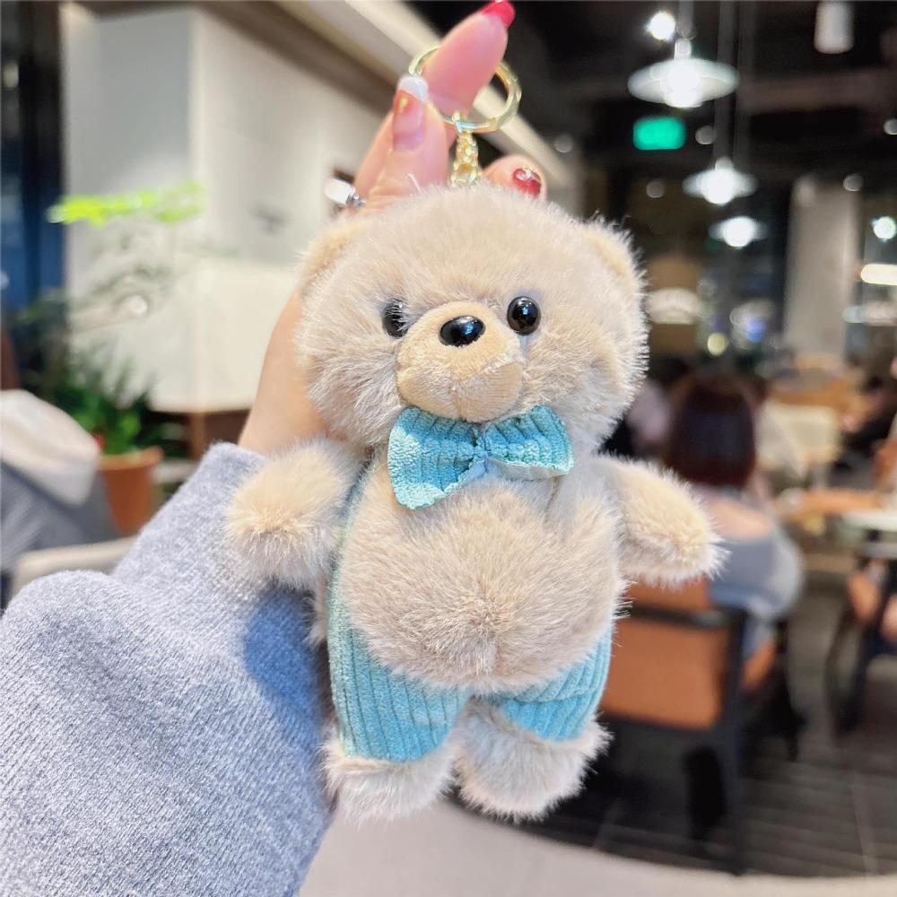 Мягкий плюшевый брелок в виде медведя-банта для девочки, сердечка, галстука-бабочки, плюшевой куклы, подвесного аксессуара
