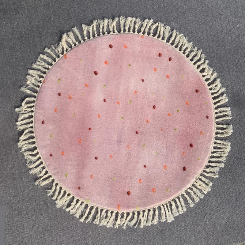 Круглый ковер с кисточками Винтажный ковер для детской комнаты Детская комната Гардеробная ковер у кровати