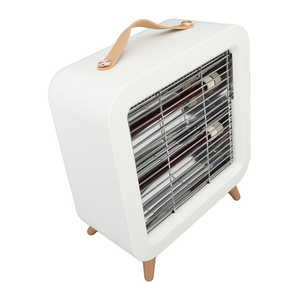 Portable Electric Space Heater 550W Safe Quiet Heater Fan Mechanical Control Desktop Infrared Heater